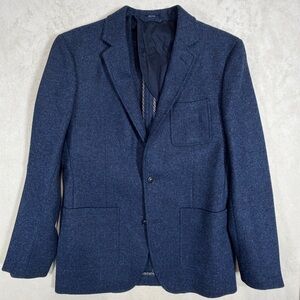 Bonobos 38R 100% Shetland British MOON Wool Men's Navy Blazer Sports Coat